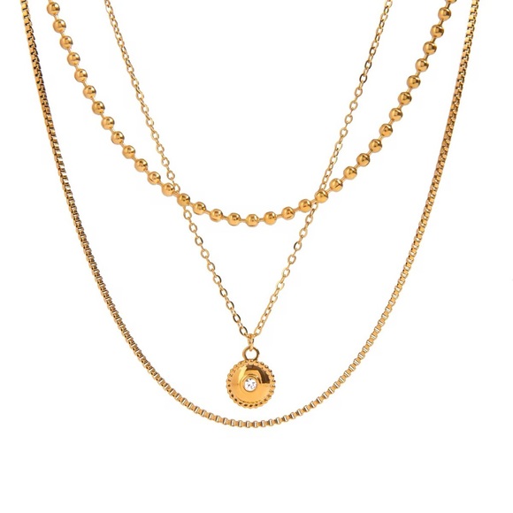 SahrzJewellery Jewelry - 18K Gold Plated Layered Necklace
